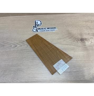 Клён Волнистый Печёный 180 гр заготовка накладки на головку грифа Радиал АА Волна ААА 3х110-68х205мм-1