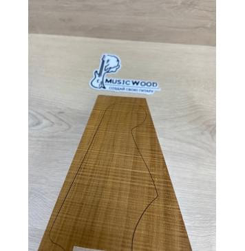 Клён Волнистый Печёный 180 гр заготовка накладки на головку грифа Радиал АА Волна ААА 3х110-68х205мм-2