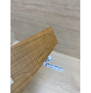 Клён Волнистый Печёный 180 гр заготовка накладки на головку грифа Радиал АА Волна ААА 3х110-68х205мм-3