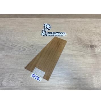 Клён Волнистый Печёный 180 гр заготовка накладки на головку грифа Радиал АА Волна ААА 2.5х110-68х205 мм-0