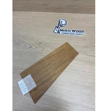 Клён Волнистый Печёный 180 гр заготовка накладки на головку грифа Радиал АА Волна ААА 2.5х110-68х205 мм-5