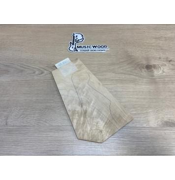 Клён Белый Явор, Волнистый заготовка накладки на головку грифа Смешанный ААА Волна А 6х135-94х235 мм-2