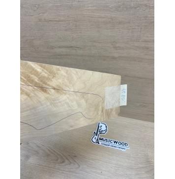 Клён Белый Явор, Волнистый заготовка накладки на головку грифа Смешанный ААА Волна А 6х135-94х235 мм-3