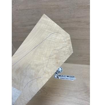 Клён Белый Явор, Волнистый заготовка накладки на головку грифа Смешанный ААА Волна А 5.5х135-94х235 мм-2