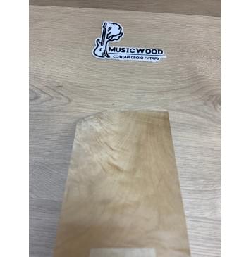 Клён Белый Явор, Волнистый заготовка накладки на головку грифа Смешанный ААА Волна А 5.5х135-94х235 мм-7