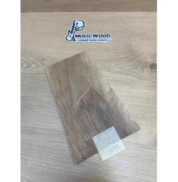 Орех Американский Заболонь заготовка накладки на головку грифа Тангент АА 5х140-118х235 мм-4
