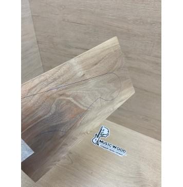 Орех Американский Заболонь заготовка накладки на головку грифа Тангент АА 5х140-118х235 мм-2