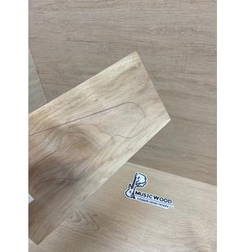 Орех Американский Заболонь заготовка накладки на головку грифа Тангент АА 5х140-118х250 мм-2