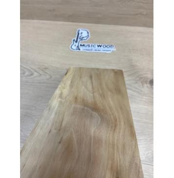 Орех Американский Заболонь заготовка накладки на головку грифа Тангент АА 5х140-118х250 мм-4