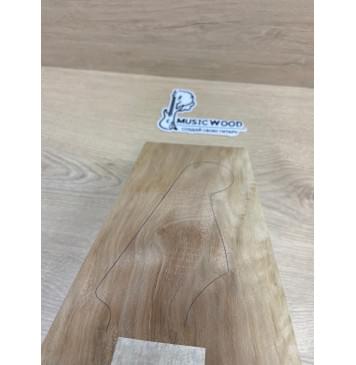 Орех Американский Заболонь заготовка накладки на головку грифа Тангент АА 5х140-118х250 мм-5