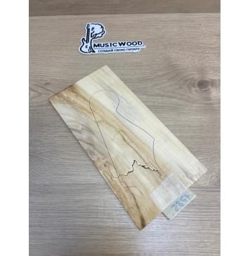 Клён Американский заготовка накладки на головку грифа Смешанный АА 4х125х255 мм-0