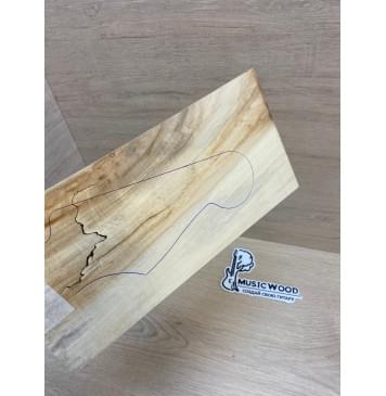 Клён Американский заготовка накладки на головку грифа Смешанный АА 4х125х255 мм-1