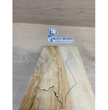 Клён Американский заготовка накладки на головку грифа Смешанный АА 4х125х255 мм-3