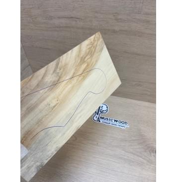 Клён Американский заготовка накладки на головку грифа Смешанный АА 4х125х255 мм-3