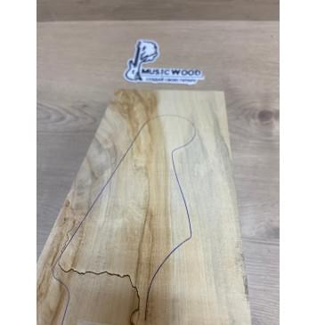 Клён Американский заготовка накладки на головку грифа Смешанный АА 4.5х125х255 мм-2