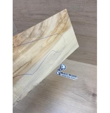 Клён Американский заготовка накладки на головку грифа Смешанный АА 4.5х125х255 мм-3