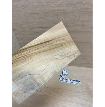 Клён Американский Волнистый заготовка накладки на головку грифа Смешанный ААА Волна АА 5х125х240 мм-2