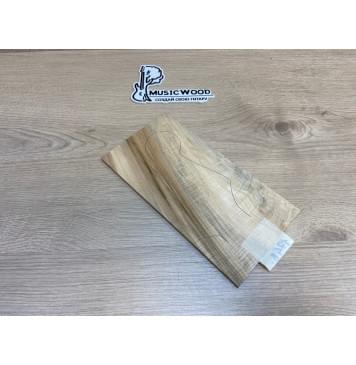 Клён Американский Волнистый заготовка накладки на головку грифа Смешанный ААА Волна АА 5х125х240 мм-1