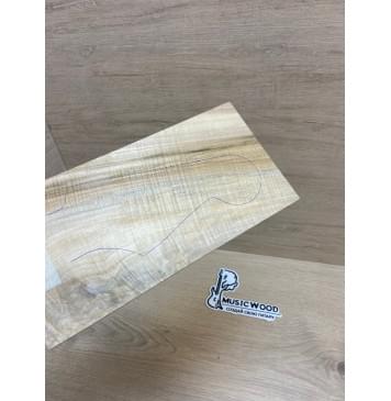 Клён Американский Волнистый заготовка накладки на головку грифа Смешанный ААА Волна АА 5х125х240 мм-4