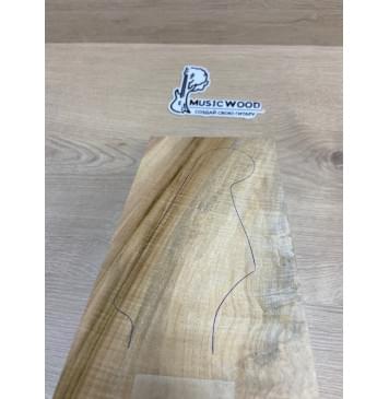 Клён Американский Волнистый заготовка накладки на головку грифа Смешанный ААА Волна АА 5х125х240 мм-2