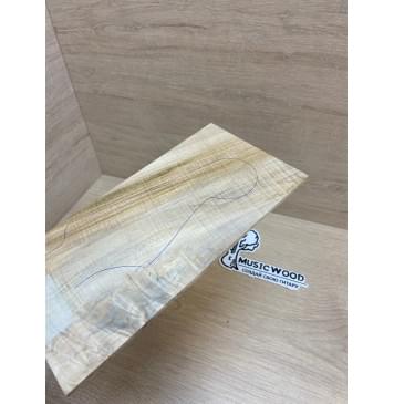 Клён Американский Волнистый заготовка накладки на головку грифа Смешанный ААА Волна АА 4х125х240 мм-3