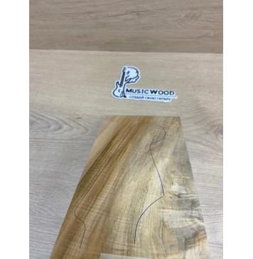 Клён Американский Волнистый заготовка накладки на головку грифа Смешанный ААА Волна АА 4х125х240 мм-4