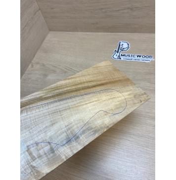 Клён Американский Волнистый заготовка накладки на головку грифа Смешанный ААА Волна АА 2.5х125х240 мм-1