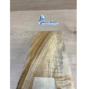 Клён Американский Волнистый заготовка накладки на головку грифа Смешанный ААА Волна АА 2.5х125х240 мм-3