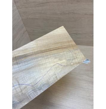 Клён Американский Волнистый заготовка накладки на головку грифа Смешанный ААА Волна АА 3х125х240 мм-1