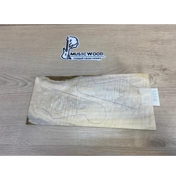 Клён Американский Волнистый заготовка накладки на головку грифа Тангент ААА Волна ААА 4.2х154-134х315 мм-1