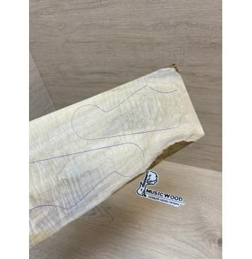 Клён Американский Волнистый заготовка накладки на головку грифа Тангент ААА Волна ААА 4.2х154-134х315 мм-2