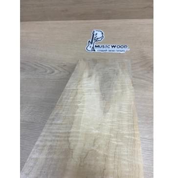 Клён Американский Волнистый заготовка накладки на головку грифа Тангент ААА Волна ААА 4.2х154-134х315 мм-3