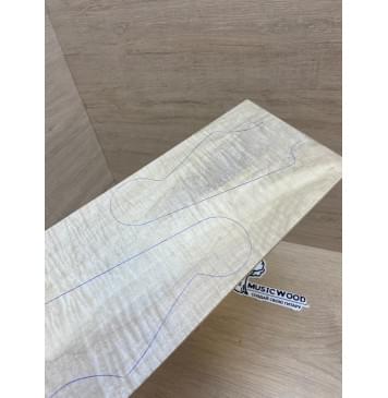 Клён Американский Волнистый заготовка накладки на головку грифа Тангент ААА Волна ААА 4.5х155-134х315 мм-2