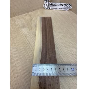 Орех Американский Заболонь заготовка накладки для электрогитары Радиал АА 8.5х70-58х600 мм-3