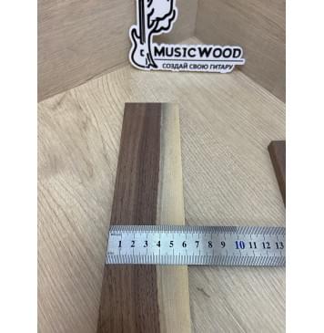 Орех Американский Заболонь заготовка накладки для электрогитары Радиал А 8.5х66-57х600 мм-12