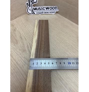 Орех Американский Заболонь заготовка накладки для электрогитары Радиал А 11х60-48х610 мм-13
