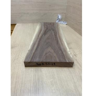 Орех Американский Заболонь заготовка на топ Тангент АА 34х225х585 мм (1шт под распил)-4