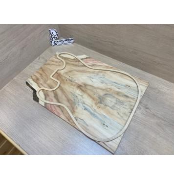 Клён Американский заготовка на топ Смешанный А 14х170х495 мм - 2шт.(книжкой)-7