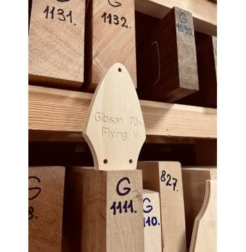 Gibson 70s Flying V, Set-neck, Gibson PTTP-Stopbar, Gibson PBBR-Nashville Tune-o-matic Bridge, 24.75", Fret Count 22, полный комплект для фрезеровки гитары, фанера 8мм-2