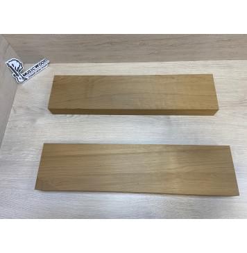 Ольха Печёная 180гр заготовка корпуса для гитары со сквозным грифом Смешанный АА 43.5х130х535 мм (2шт)-2