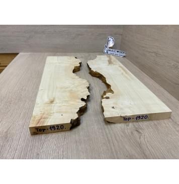 Клён Американский Каповый заготовка на топ под заливку Смешанный АА Кап АА 20х140-80х455 мм - 2шт (АКЦИЯ)-1