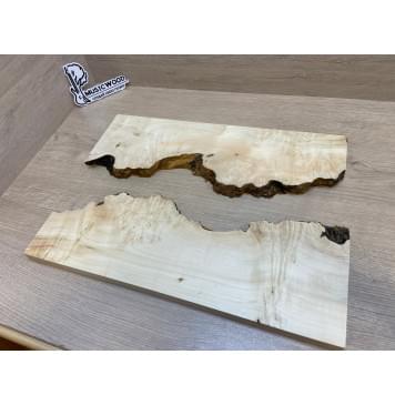 Клён Американский Каповый заготовка на топ под заливку Смешанный АА Кап АА 20х140-80х455 мм - 2шт (АКЦИЯ)-2