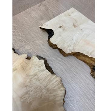 Клён Американский Каповый заготовка на топ под заливку Смешанный АА Кап АА 20х140-80х455 мм - 2шт (АКЦИЯ)-4