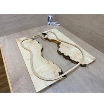 Клён Американский Каповый заготовка на топ под заливку Смешанный АА Кап АА 20х140-80х455 мм - 2шт (АКЦИЯ)-5