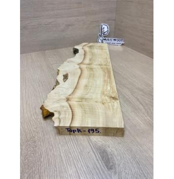 Клён Американский Каповый заготовка на топ под заливку Смешанный А Кап АА 24.5х160-110х495 мм - (1шт под распил) Уценка-трещина-2