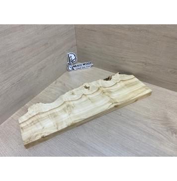 Клён Американский Каповый заготовка на топ под заливку Смешанный А Кап АА 24.5х160-110х495 мм - (1шт под распил) Уценка-трещина-0