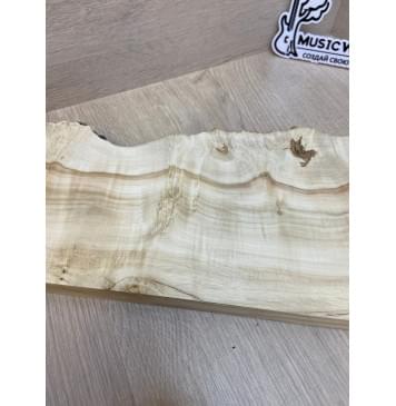 Клён Американский Каповый заготовка на топ под заливку Смешанный А Кап АА 24.5х160-110х495 мм - (1шт под распил) Уценка-трещина-5