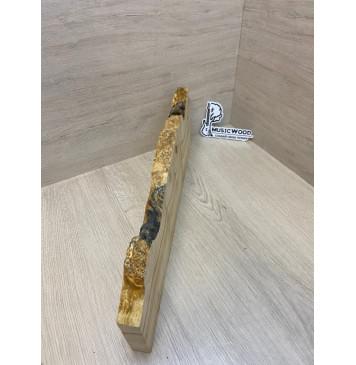 Клён Американский Каповый заготовка на топ под заливку Смешанный А Кап АА 24.5х160-110х495 мм - (1шт под распил) Уценка-трещина-8