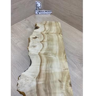 Клён Американский Каповый заготовка на топ под заливку Смешанный А Кап АА 24.5х160-110х495 мм - (1шт под распил) Уценка-трещина-6