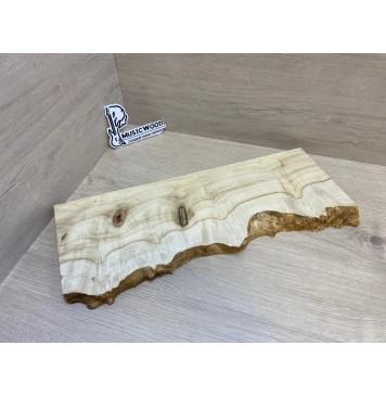 Клён Американский Каповый заготовка на топ под заливку Смешанный А Кап АА 24.5х160-130х485 мм - (1шт под распил) Уценка-трещины-0